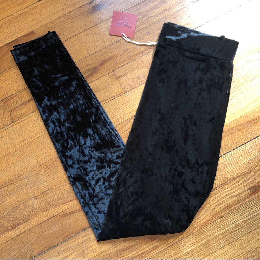Black Velvet Leggings
